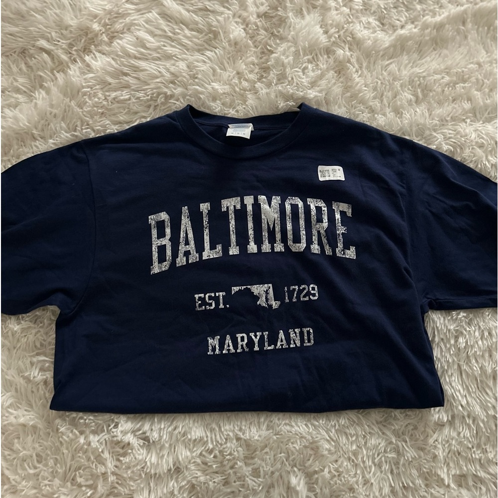 PORT AND COMPANY MARYLAND NAVY BLUE TEE